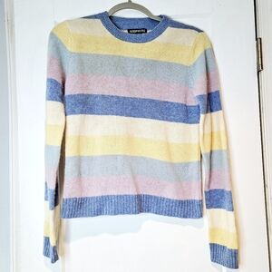 Aeropostale Pastel Stripe Angora Lambswool Sweater S